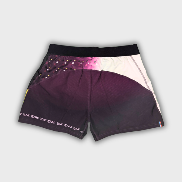 Short rugby Signature L'Aquitain rouge blanc vue arrière Terre de Rugby