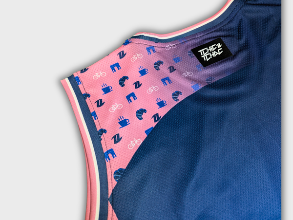 Débardeur rugby Le Parisien noir détail design régional