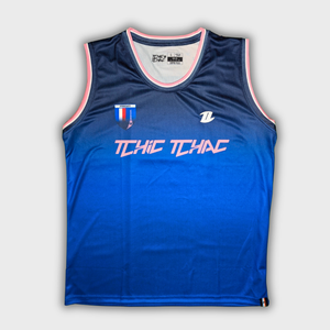 Débardeur rugby Le Parisien noir vue de face Terre de Rugby